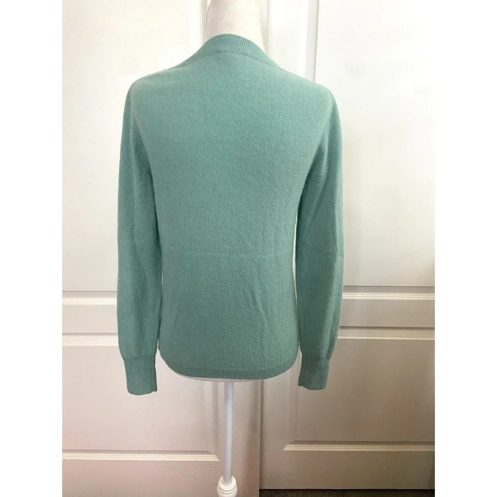 J. Crew 100% Cashmere Crewneck Pullover Sweater Green Size Small